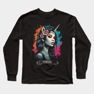 Unicorn women colour Fanatsy Long Sleeve T-Shirt